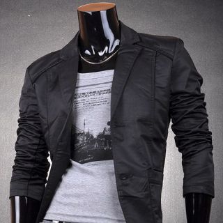 3mu Mens Designer Slim Jacket Blazer Coat Shirt Top Stylish S M L XL 