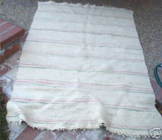 Vintage Mexican Hand Made All Wool Blanket, 60+ Years