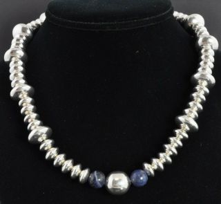   Mexican sterling Silver Bead Necklace in Vintage & Antique Jewelry