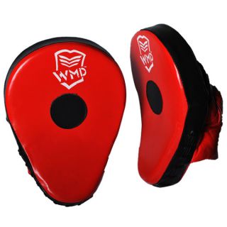 WMD PRO LEATHER FOCUS PADS MITTS SHIELD KICK BOXING MMA UFC GLOVES