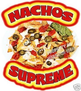 Nachos Supreme Decal 8 Chips Concession Trailer Food Truck Menu Vinyl 