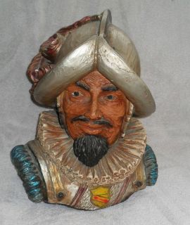 RARE! SPANISH CONQUISTADOR BUST BY UNIVERSAL STATUARY CORP. 1967