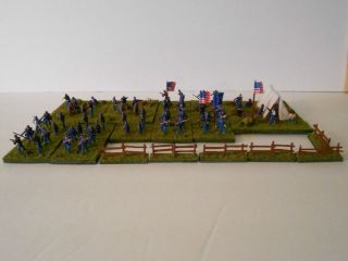 57   1/72 Painted US Civil War Union Army Figures Cannons Medic Tent