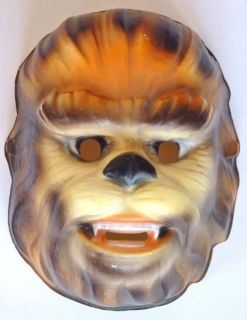 Star Wars Palitoy Chewbacca Plastic Childs Mask Vintage Original 1977