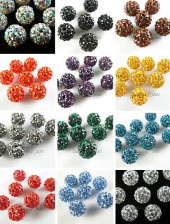 10 New 10mm Austria Crystal Rhinestone Pave Finding Spacer Ball Beads 