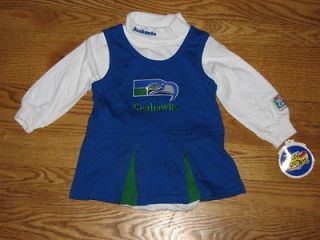 NEW Seattle Seahawks Baby Girls Cheerleader Dress Size 12M 12 Mo 
