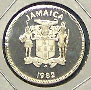JAMAICA , 1982 10 CENTS , NICE PROOF COIN