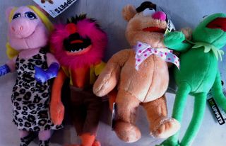 Disney 8 Soft Toy Plush The Muppets : Kermit Miss Piggy Fozzy Bear 