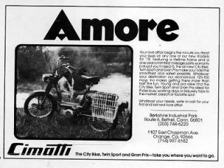 1978 Cimatti Gran Prix Motor Scooter Original Moped Ad