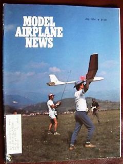 Jul 1974 MODEL AIRPLANE NEWS RC Magazine Enya 19 V BB Engine Rev 