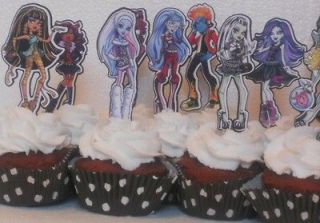 Birthday Cake Decorations on Monster High Cupcake Cake Toppers One Dozen Birthday Party Decorations