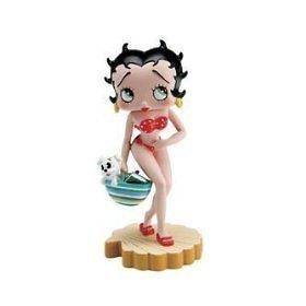 August Betty Boop Calendar Girls Figure Statue Red Polka Dot Bikini 