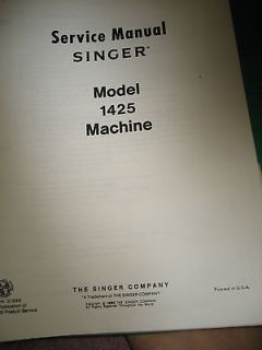 Singer Sewing Machine 1425 Service Repair Troubleshoot Manual Model