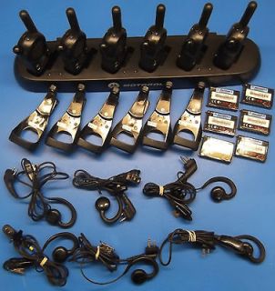 LOT of 6 Motorola CLS1110 5 Mile 1 Channel UHF Two Way Radios w 