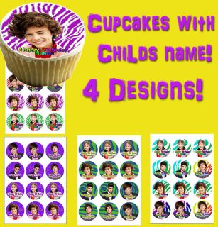CUPCAKE Toppers ONE DIRECTION Edible picture for 1D photo sugar 