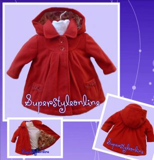 BABY GIRLS COAT BABY JACKET Red Riding Hood Style EX ADAMS 0 3 6 9 12 
