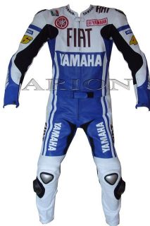 Top Quality 2 Piece Motorcycle / Motorbike Leather Suit   Rossi
