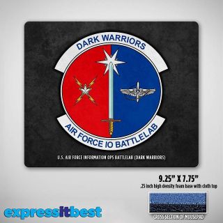 Mouse Pad with U.S. Air Force Information Ops Battlelab (Dark Warriors 