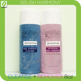 HARMONY GELISH NAIL KIT Cleanse 8oz & Remover 8oz Cleanser Removal 