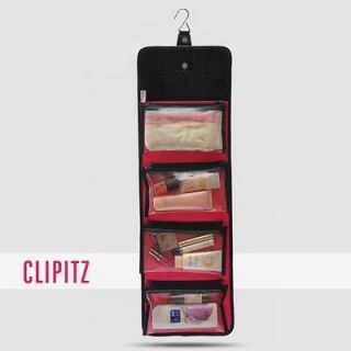 New Toiletry Travel Roll Up Bag Organizer Folding Hanging Kit 