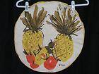 Vera Ladybug Round Tropical Pineapple Linen Placemats 5/set