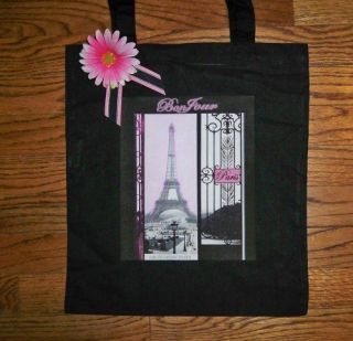 PARIS Eiffel Tower PERSONALIZED Jewelry PIN TOTE BAG