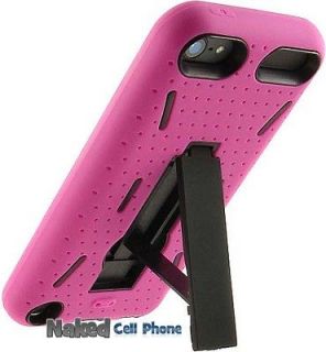   ARMOR SOFT RUBBER SKIN HARD CASE STAND FOR APPLE iPOD TOUCH 5 5TH GEN