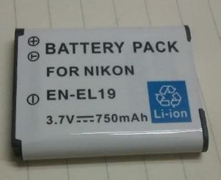EN EL19 Li ion Battery for Nikon Coolpix S3100 S3200 S4100 S4200 