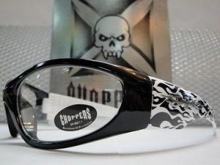   MENS MOTORCYCLE BIKER STYLE CHOPPERS DAY CLEAR LENS RIDING SUN GLASSES
