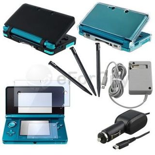   Accessory Bundle Skin Case Charger LCD Guard Stylus For Game Nintendo