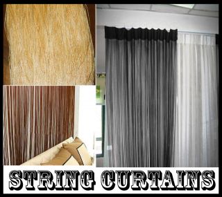 String Curtains Net Fringe Windows Patio Fly Screen Door Divider Size 