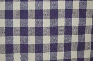 Laura Ashley Purple White Gingham Woven Drapery Upholstery Fabric