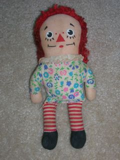 Vintage Knickerbocker Raggedy Ann 7 stuffed Doll missing dress