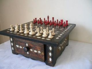 antique chess board in Toys & Hobbies