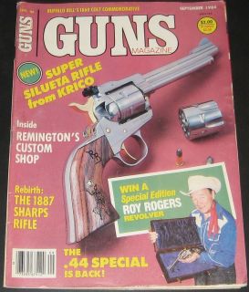 Guns Magazine September 1984 1887 Sharps, Buffalo Bill 1860 Colt 