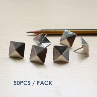decorative nail for furniture leather silver pyramid square rivet tack 