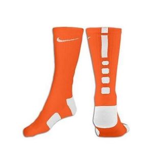 Nike Elite Basketball Crew Socks RARE Orange/White Mens Medium Size 6 
