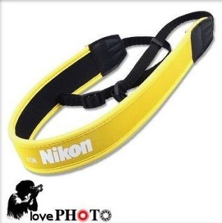   yellow Neoprene Neck Strap for nikon F60 F70 F80D F90X D100 D300 D1 D2