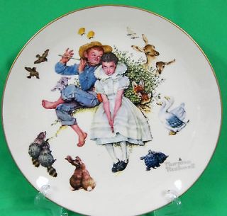 Norman Rockwell Sweet Song So Young Plate by Gorham 1973
