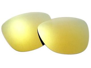 New Oakley Frogskins Yellow 24k Gold Polarized Replacement Sunglass 