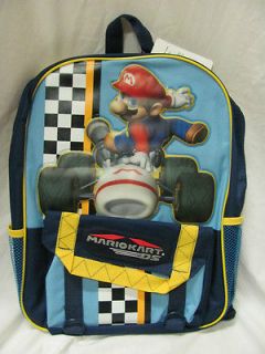   WITH TAGS   16 MARIO KART NINTENDO DS  MARIO BROTHERS BACKPACK   BLUE