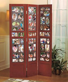 Wooden Gallery Style Photo Collage Room Screen Room Divider Home Decor 