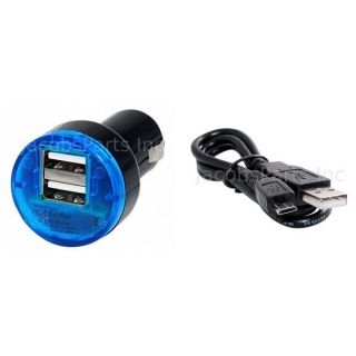 USB Car Travel Charger + Data Charging Cable for Nokia Lumina 900
