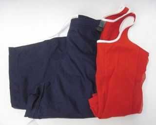 LOT 2 NIKE Red Sleeveless Shirt Navy Track Pants Small