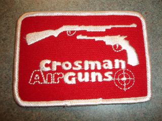 Crosman Air Guns BB Gun Red & White Collectible Sewing Patch Pistol 