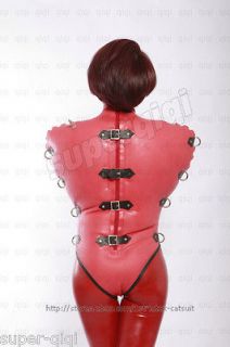 Latex/Rubber .8mm Inflatable Leotard Top suit straight jacket inner 
