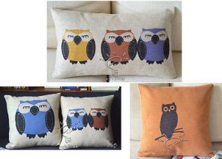 Novelty Gift Animal Print Owl Pattern Car cushion cover home decor 