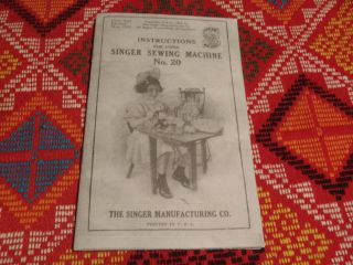 Old Singer Sewhandy Toy Child Sewing Machine Manual Inst. ~ Mod. 20 B 