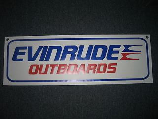 Evinrude Outboard Banner Mechanic Sign Boat Shop Motor Johnson Parts 