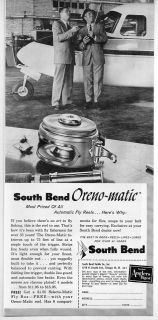 1961 Vintage Ad South Bend Oreno Matic Automatic Fly Fishing Reels